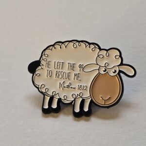 Matthew 18:12 Sheep Enamel Pin